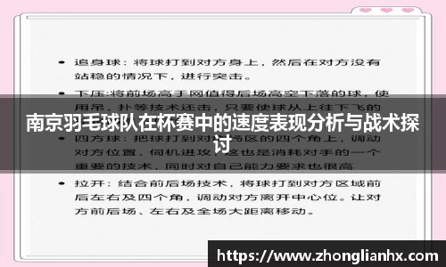 南京羽毛球队在杯赛中的速度表现分析与战术探讨
